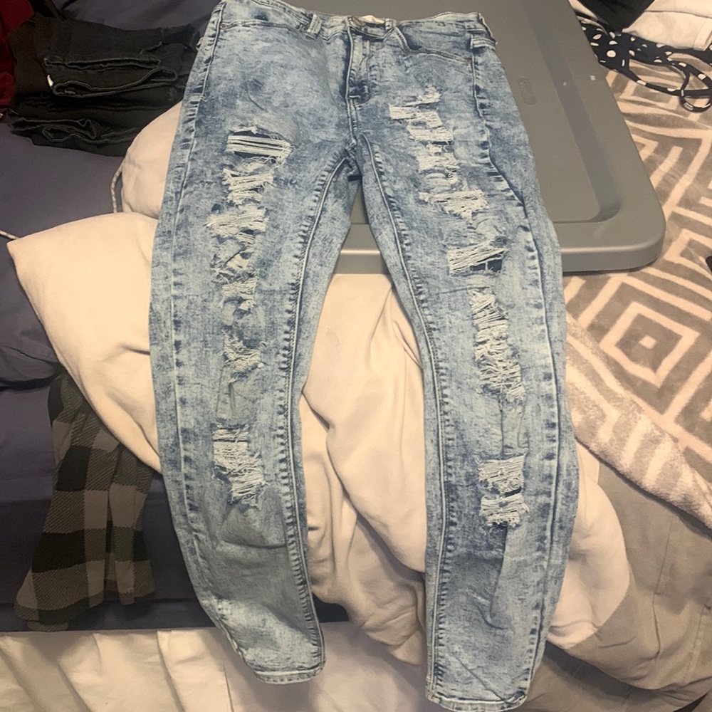 high rise ankle jeggings